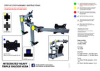 SimXPro Integrated Triple Screen Setup Heavy - VESA 75-100-200 - Black