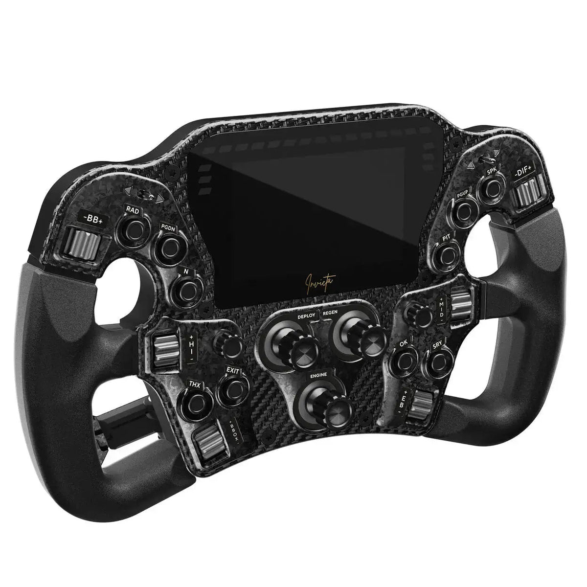 Asetek SimSports Invicta Formula Wheel – Black on Black Edition