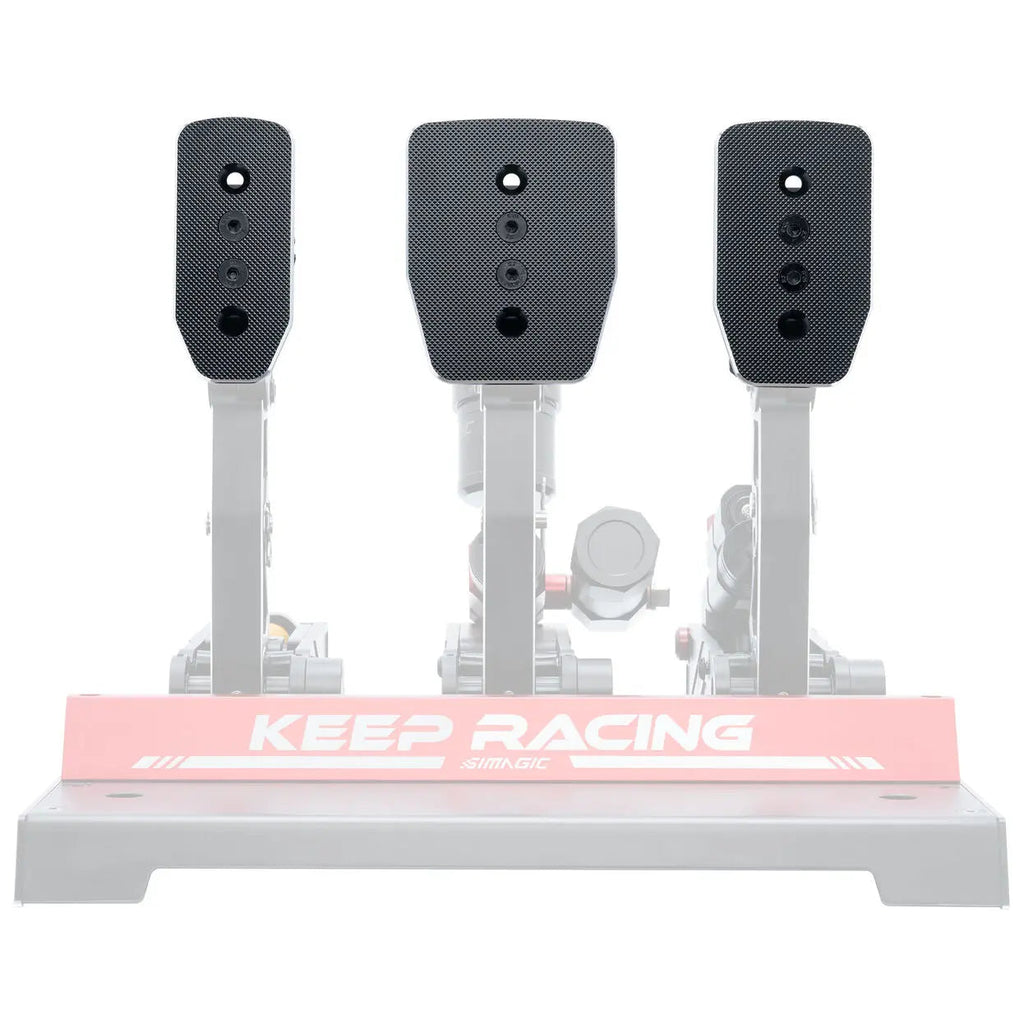 Simagic 3-Pedal Face Set – Flat Aluminum Pedal Plates