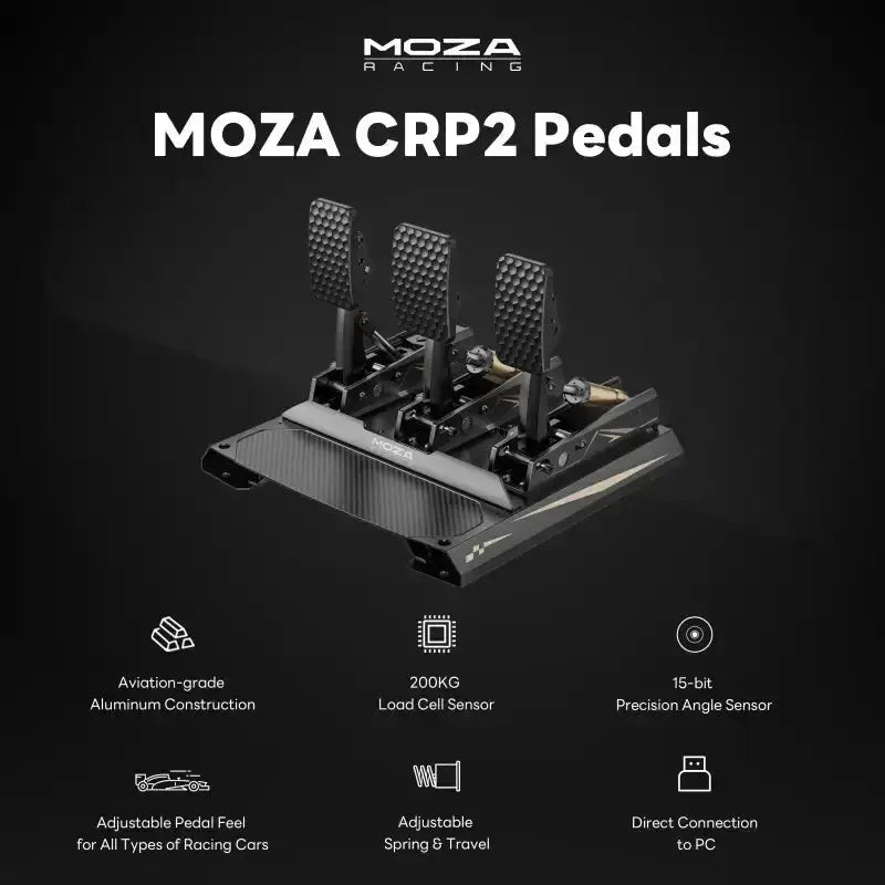 MOZA CRP2 Load Cell Pedals