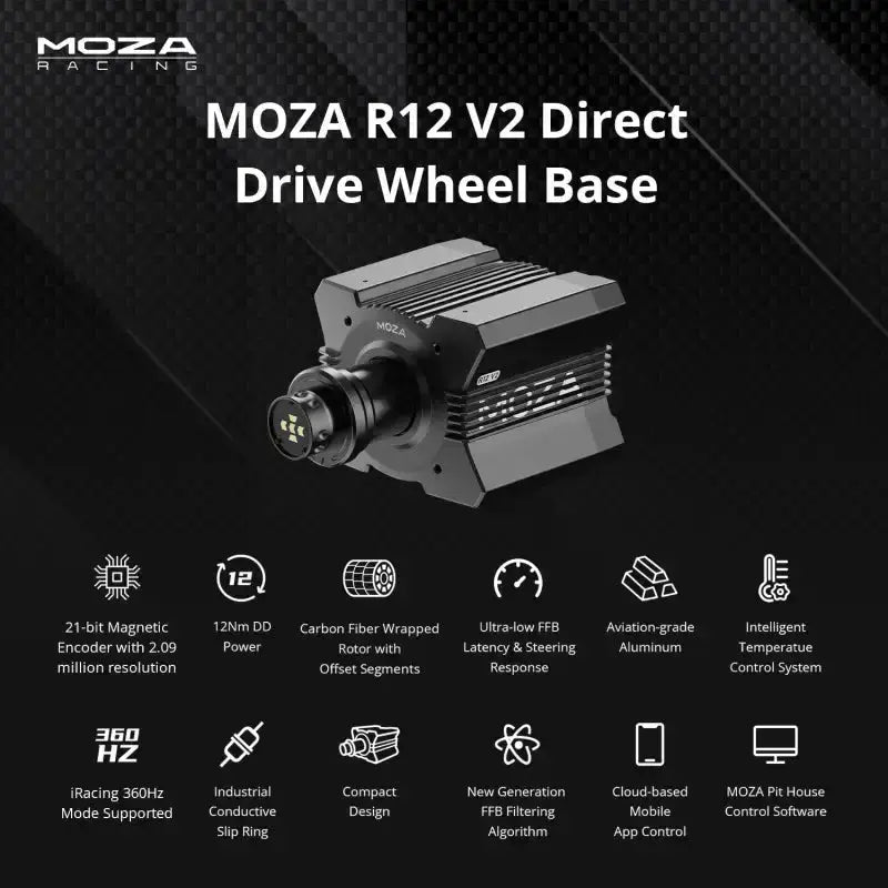 MOZA R12 V2 + FSR2 Steering Wheel Bundle