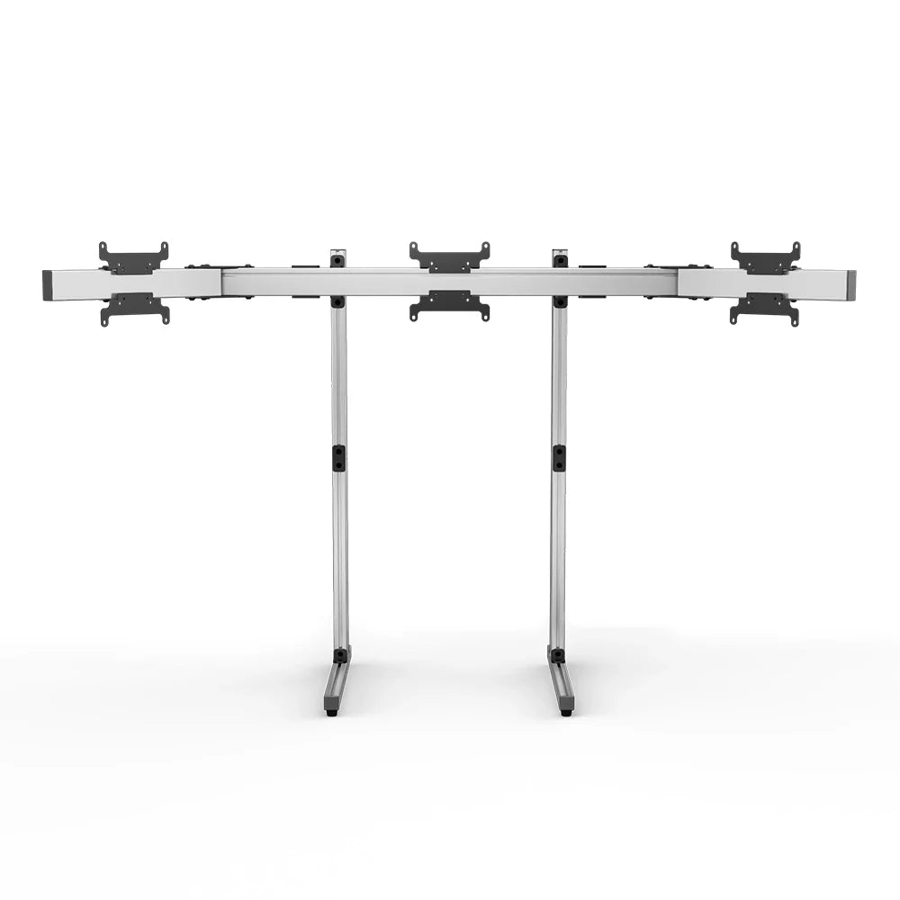 SIMGASM | Apex Free Standing Triple Monitor Stand VESA 75/200 - Silver