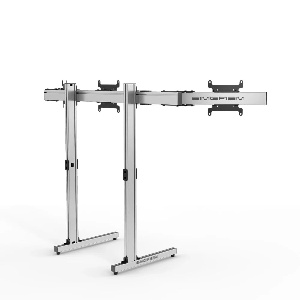 SIMGASM | Apex Free Standing Triple Monitor Stand VESA 75/200 - Silver