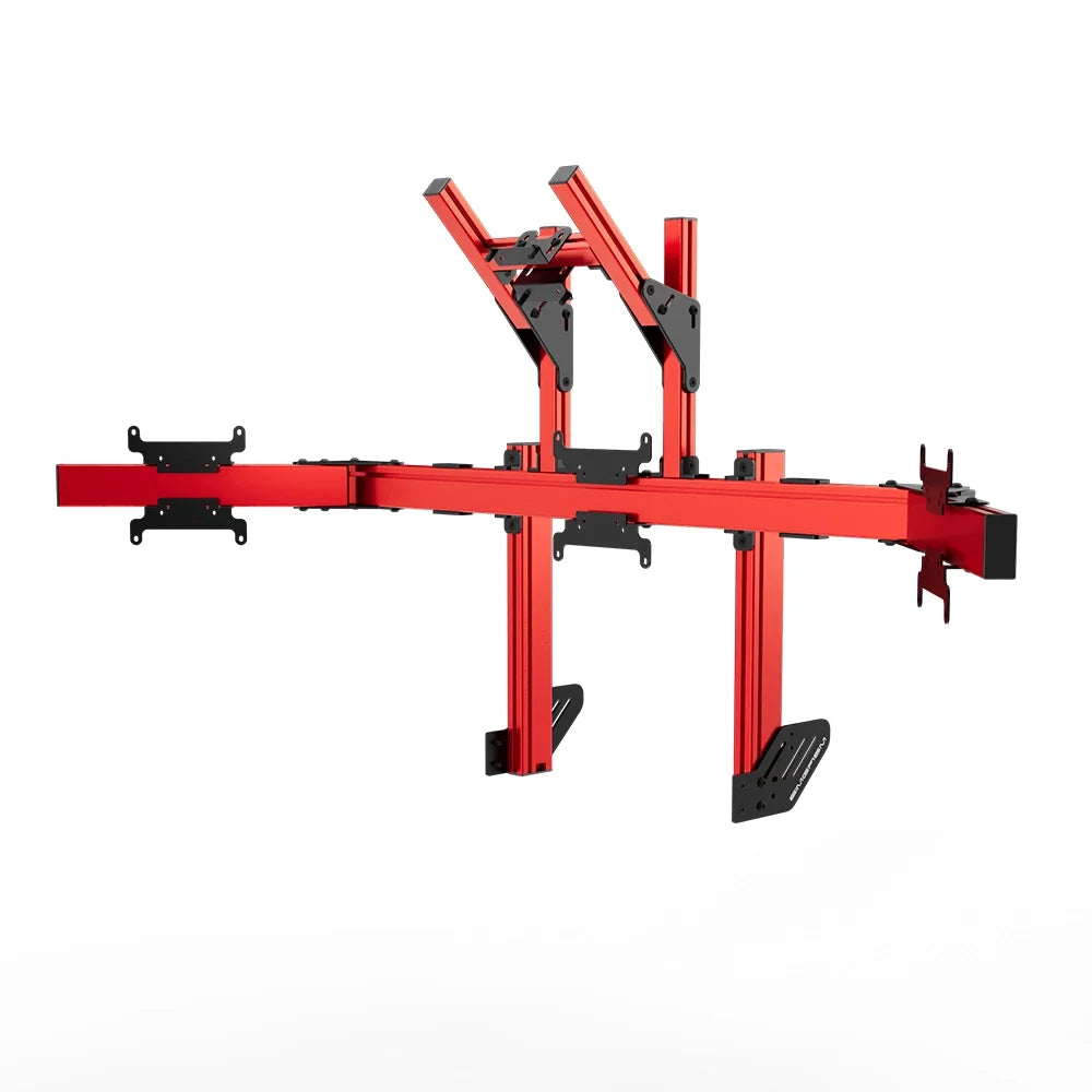 SIMGASM | Apex Integrated Quad Monitor Stand VESA 75/200 - Red