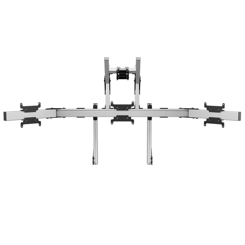 SIMGASM | Apex Integrated Quad Monitor Stand VESA 75/200 - Silver