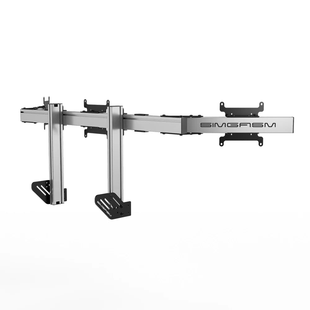 SIMGASM | Apex Integrated Triple Monitor Stand VESA 75/200 - Silver
