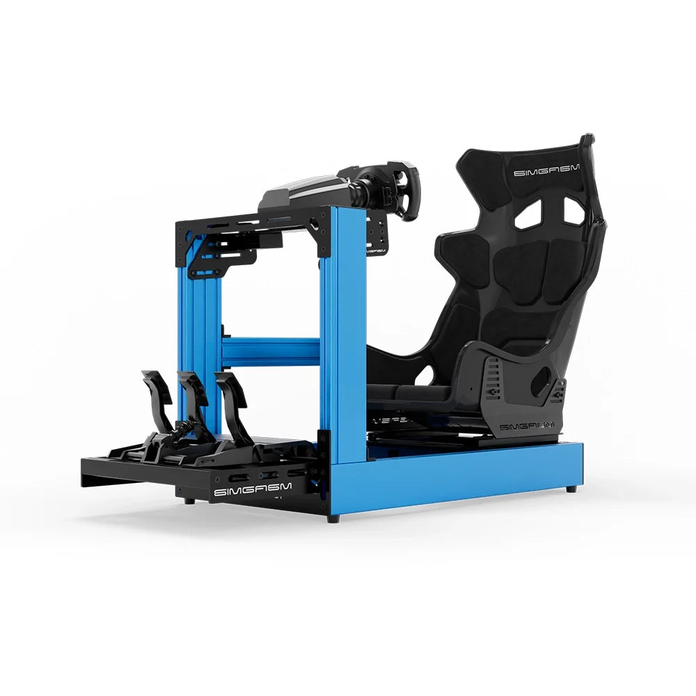 SIMGASM | Sport Aluminum Sim Racing Cockpit - Blue
