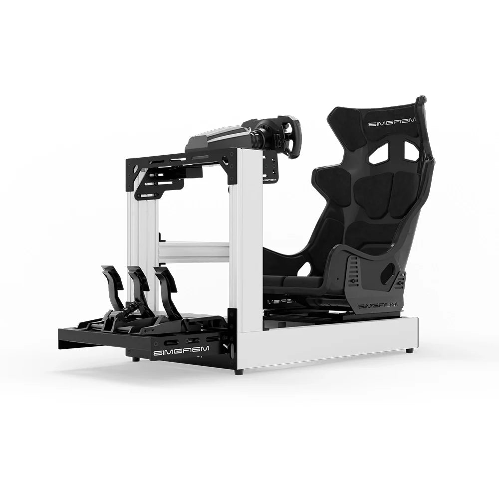SIMGASM | Sport Aluminum Sim Racing Cockpit - White