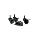 Black SIMGASM caster-wheel set arranged with four wheels and mounting hardware