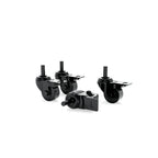 Black SIMGASM caster-wheel set arranged with four wheels and mounting hardware