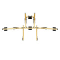 SIMGASM | Core Integrated Quad Monitor Stand VESA 75/100 - Gold