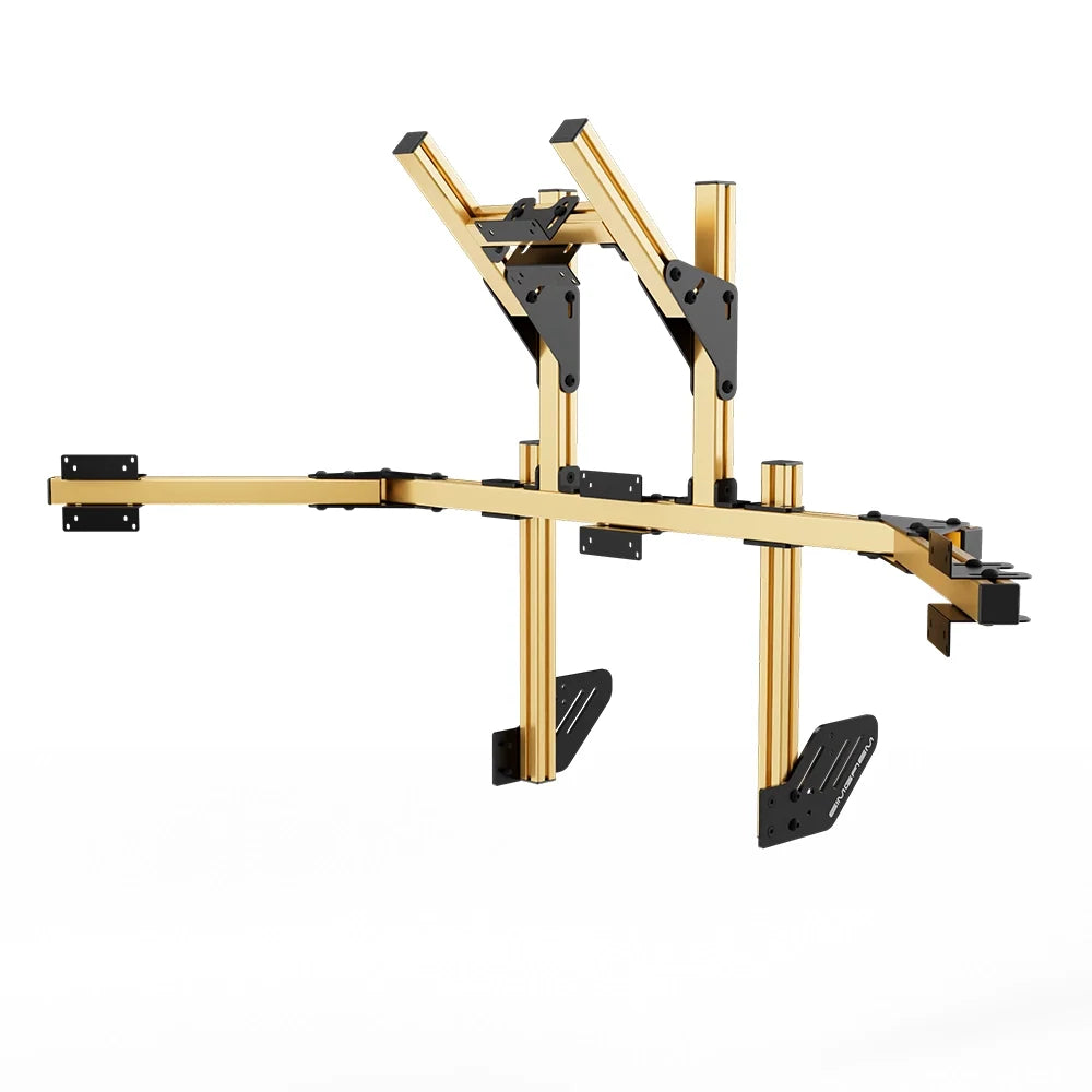 SIMGASM | Core Integrated Quad Monitor Stand VESA 75/100 - Gold