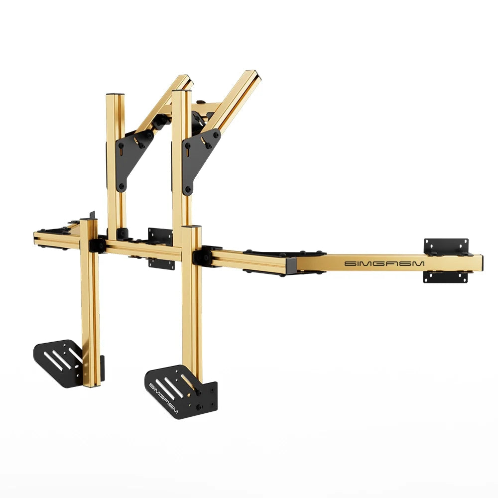 SIMGASM | Core Integrated Quad Monitor Stand VESA 75/100 - Gold