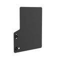 Front-left three-quarter view of the black SIMGASM mouse tray and mounting holes