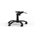 Left three-quarter view of the black SIMGASM office-chair base and tilt mechanism