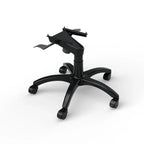 Right three-quarter view of the black SIMGASM office-chair base and gas-lift mount