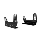 Rear-right view of the paired black SIMGASM seat brackets and slotted uprights