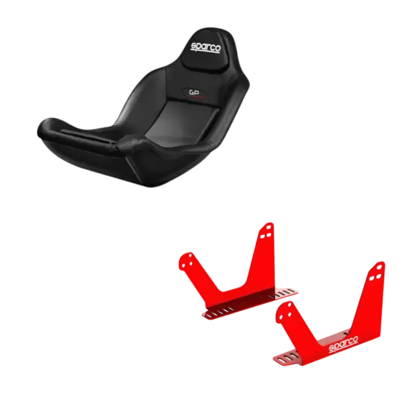 SPARCO GP GAMING Race Chair - ’+ Seat Bracket / Black Leather - Bucket seat