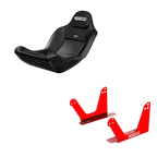 SPARCO GP GAMING Race Chair - ’+ Seat Bracket / Black Leather - Bucket seat